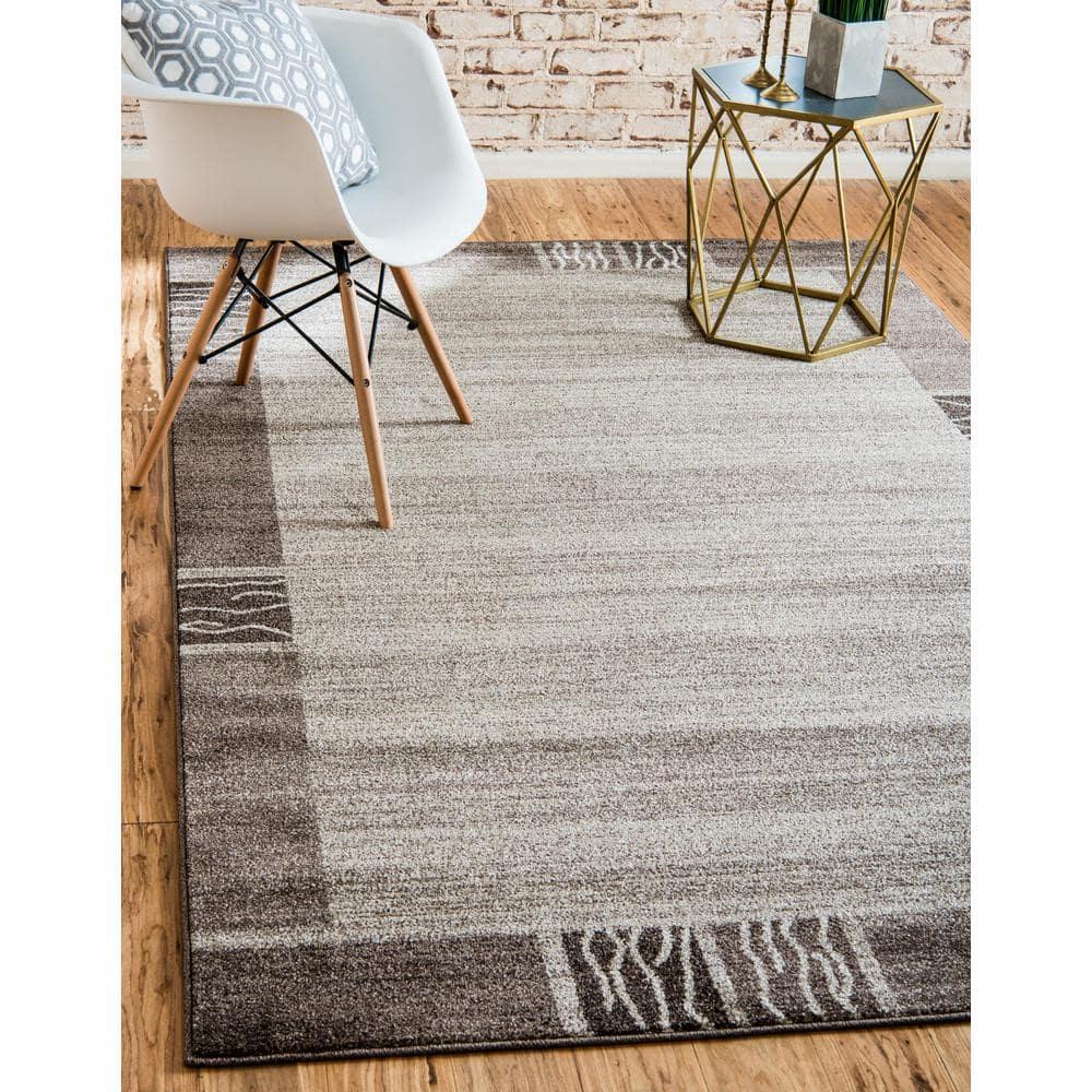 Unique Loom Del Mar Collection Area Rug - Sarah (2' 2" x 3' 1" Rectangle Dark Beige/Brown)