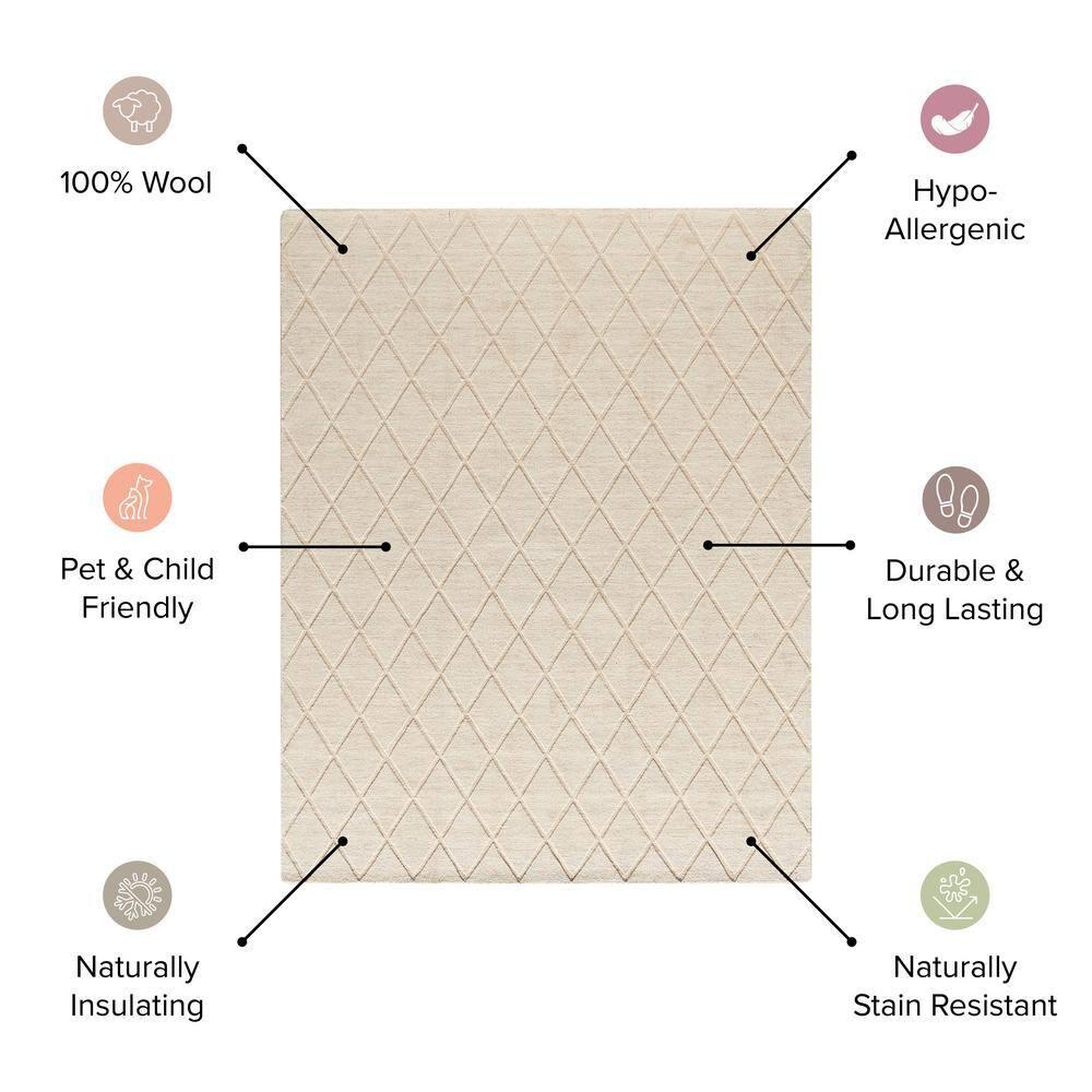 Nourison Wool Haven Blue Modern Wool Indoor Rug