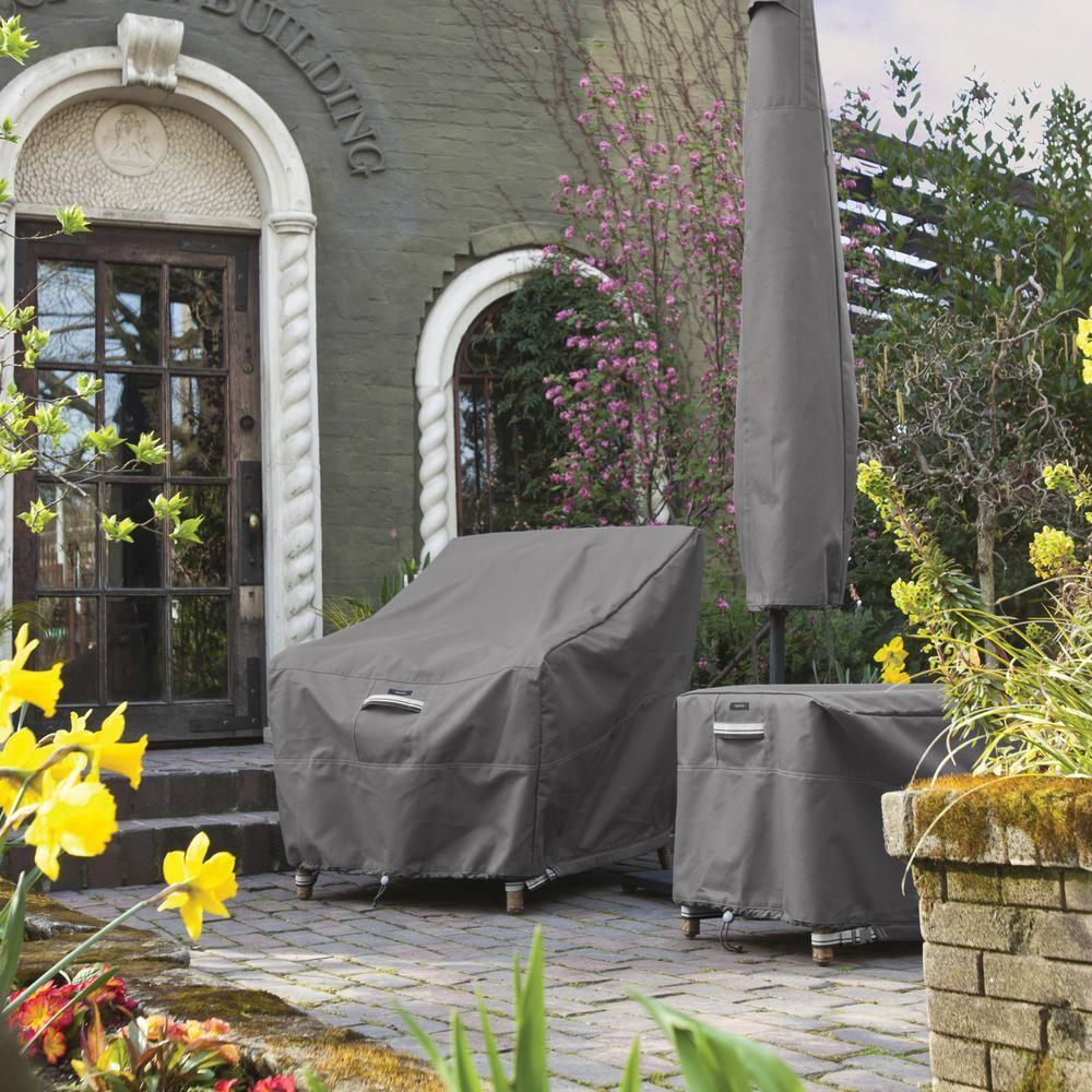 Classic Accessories Ravenna Water-Resistant 60 Inch Square Patio Table Cover