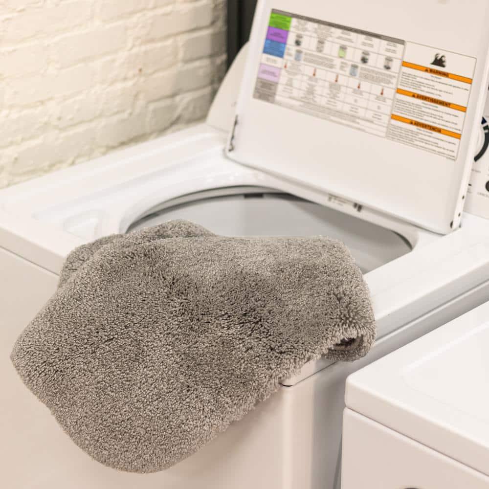 Mohawk Home Classic Cotton Plush Stain/Fade Resistant Non-Slip Washable Bath Mat, White, 2' X 5'