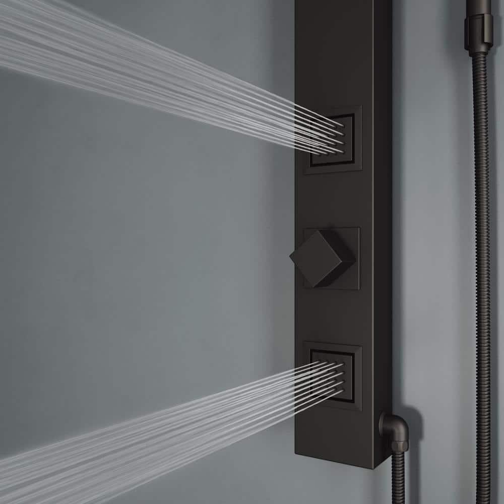 Orchid 39" H X 4" W 2-Jet Shower System with Hand Wand - Requires existing shower head connection
