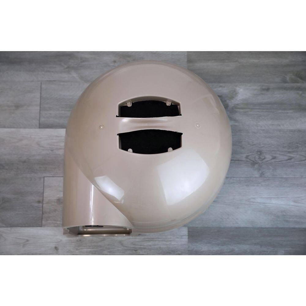 Petmate Booda Dome Clean Step Plastic Enclosed Cat Litter Box with Steps, 95 % Recycled, Titanium