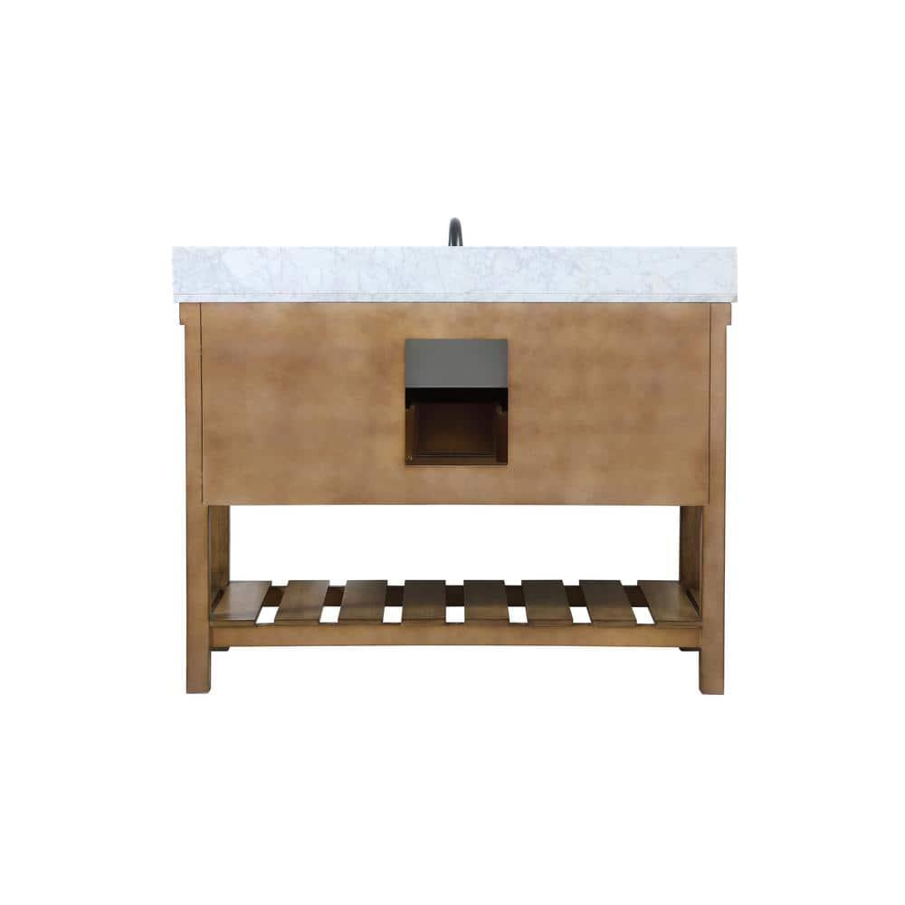 Elegant Kitchen and Bath Elegant Kitchen and Bath 42 Inch Single Bathroom Vanity in Driftwood with Backsplash