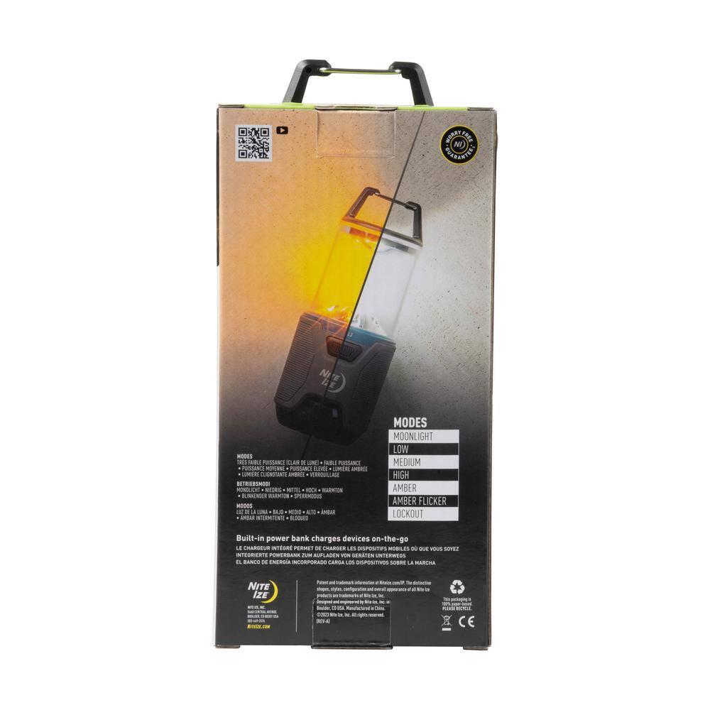 Nite Ize Radiant RL3 PowerSwitch Rechargeable Lantern - LED Lantern Perfect for Camping Gear & Emergency Kits - Rechargeable with Power Bank