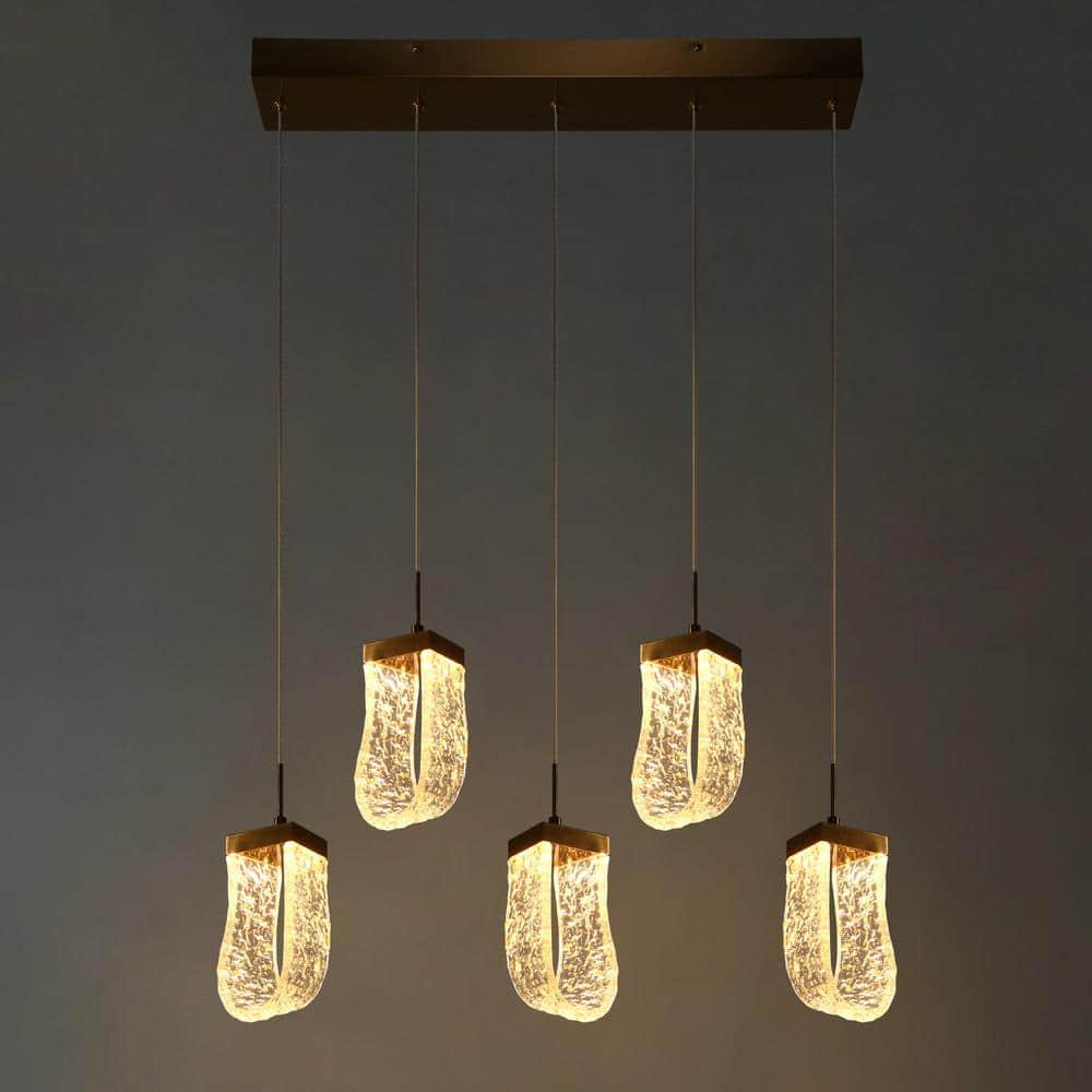 Grigor 5 - Light Kitchen Island Linear LED Pendant