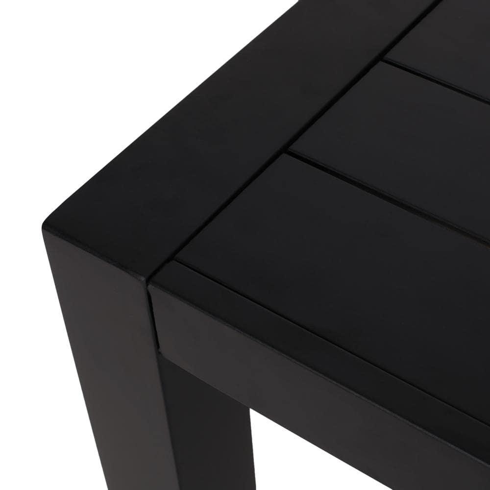 Combes Aluminum Outdoor Dining Table, Black