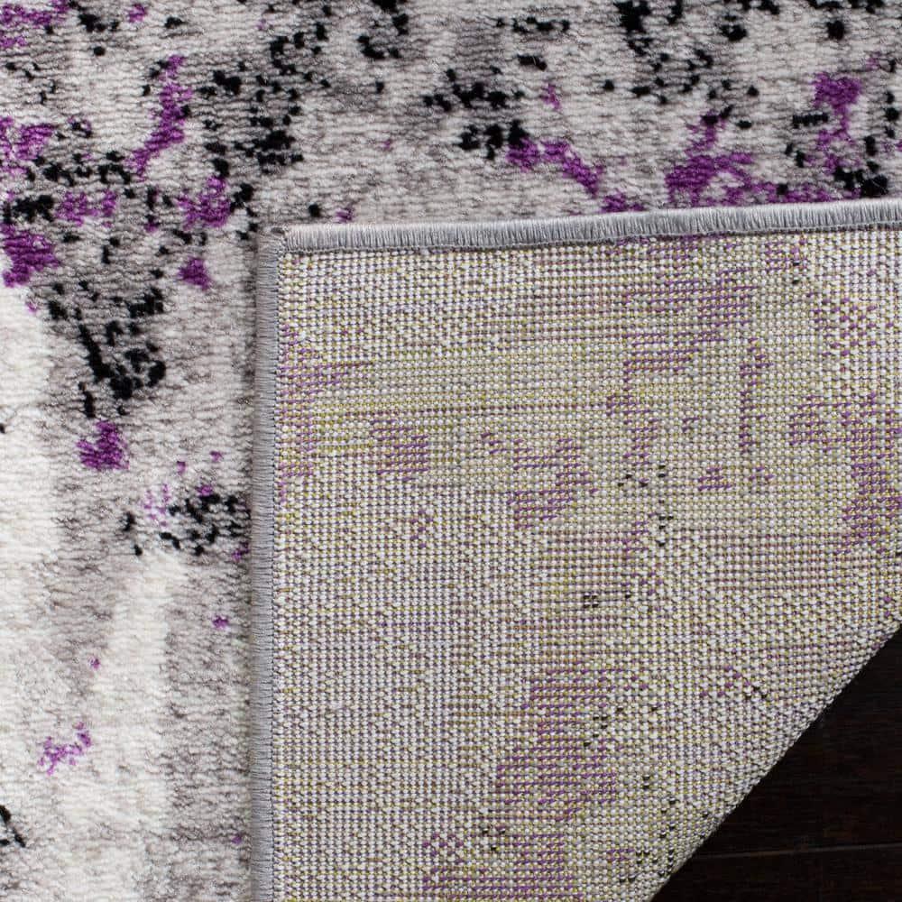 Skyler SKY193 Power Loomed Indoor Area Rug - Grey/Purple - 4'x6' - Safavieh
