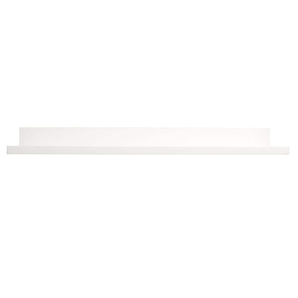 InPlace Shelving Kitchen 36W"x9D" Wood Deep Picture Ledge Floating Wall-Mounted Shelf, White