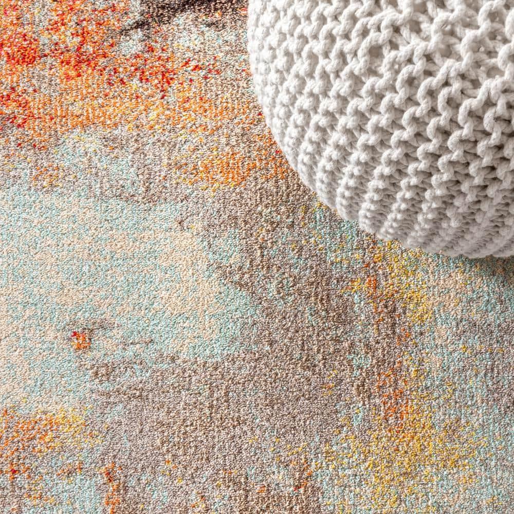 JONATHAN Y Contemporary POP Modern Abstract Vintage Cream/Orange 3 ft. x 5 ft. Area Rug