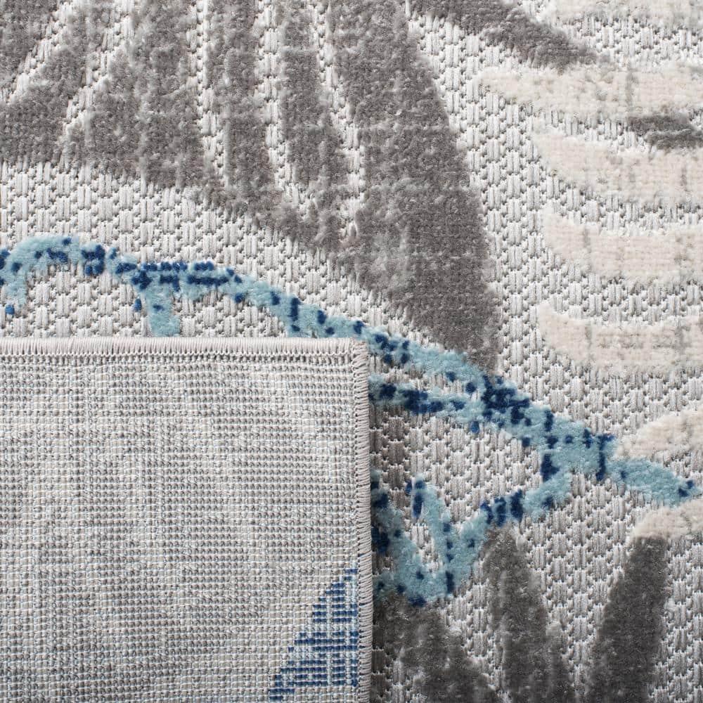 Cabana CBN831 Power Loomed Indoor/Outdoor Area Rug - Grey/Blue - 5'3"x7'6" - Safavieh.