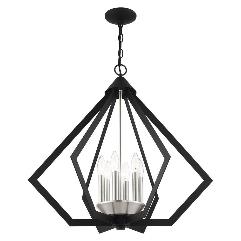 Livex Lighting Prism 6 - Light Chandelier in  Black