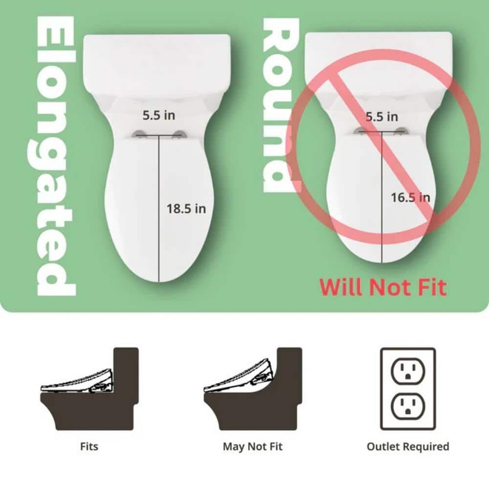 INUS IST-N22 Elongated Toilet Seat Bidet