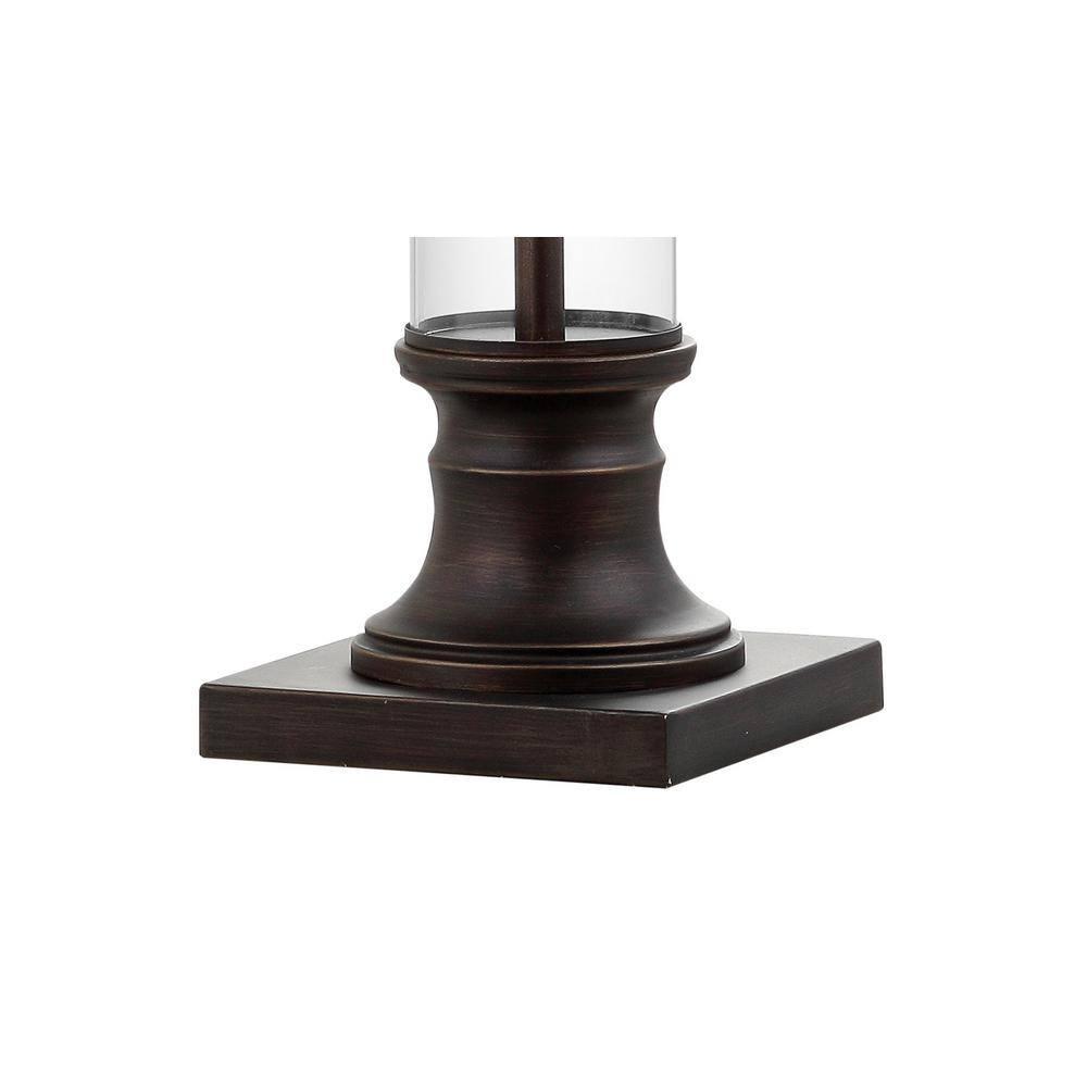 JONATHAN Y Hunter 32" Metal/Glass LED Table Lamp, Bronze (Set of 2)