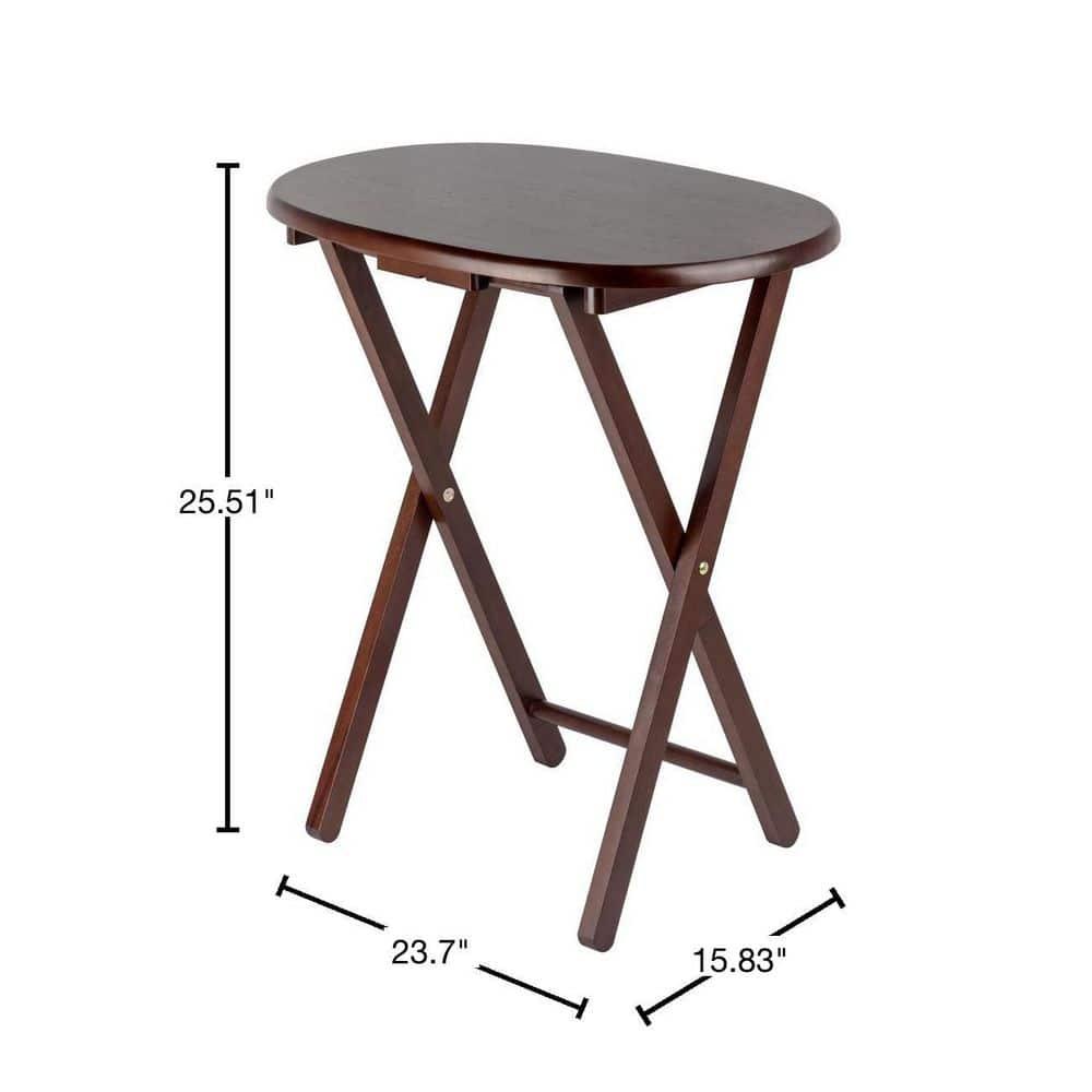 5pc Nathan Snack Table Set In Cappuccino Brown - Winsome