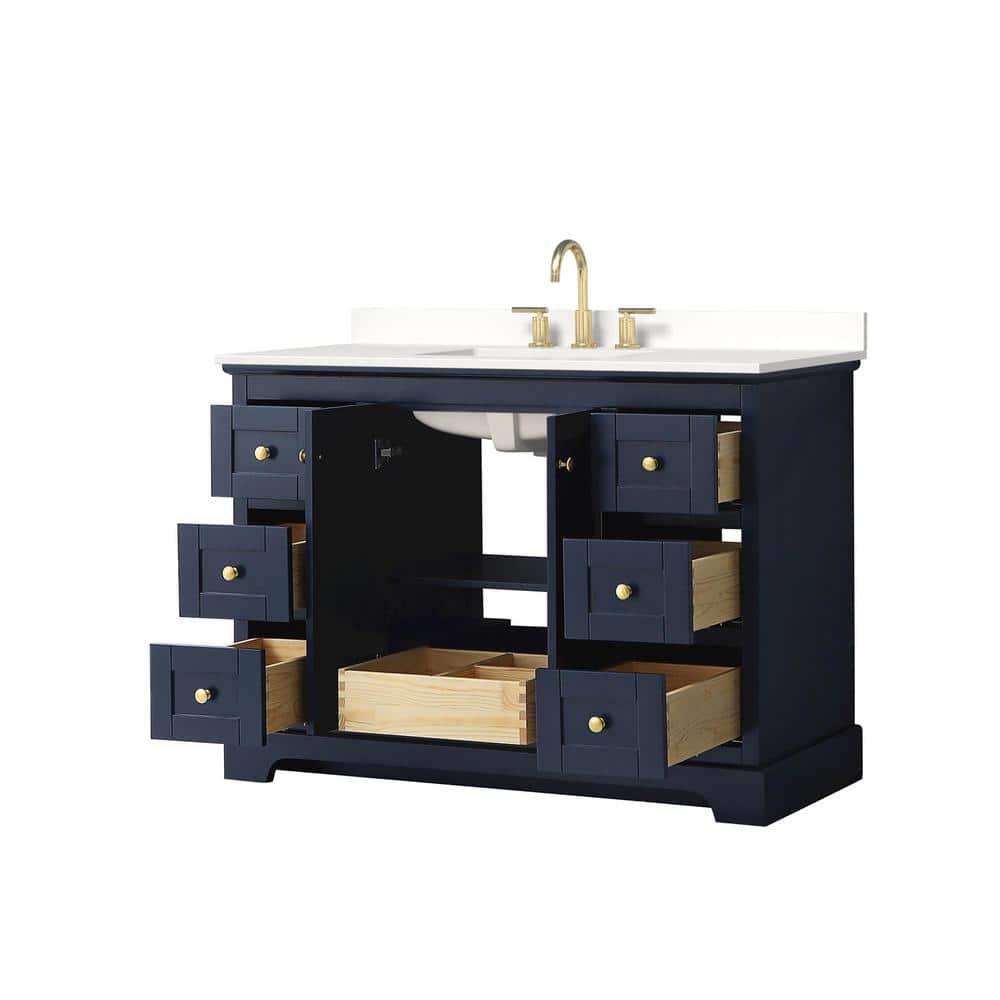 Wyndham Collection Avery 48'' Single Bathroom Vanity with Quartz Top