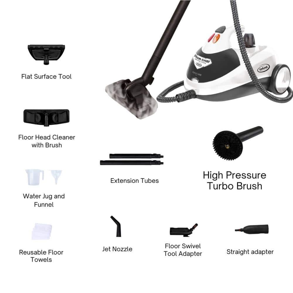 1800 W Steam Cleaner and Sanitizer with Attachments