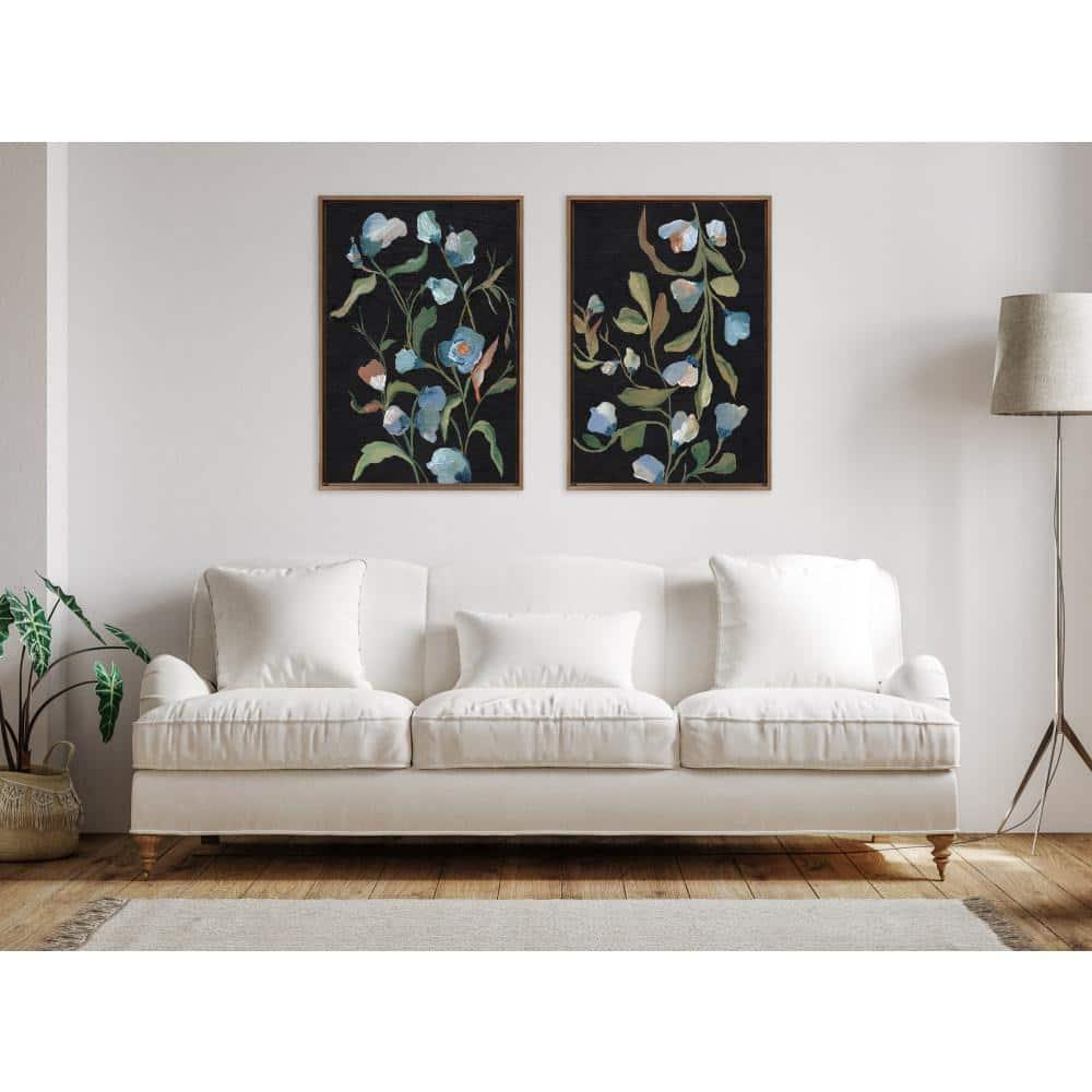 Kate & Laurel All Things Decor 23"x33" (Set of 2) Sylvie Foliage I and III Framed Canvas Arts by Nikita Jariwala Gold