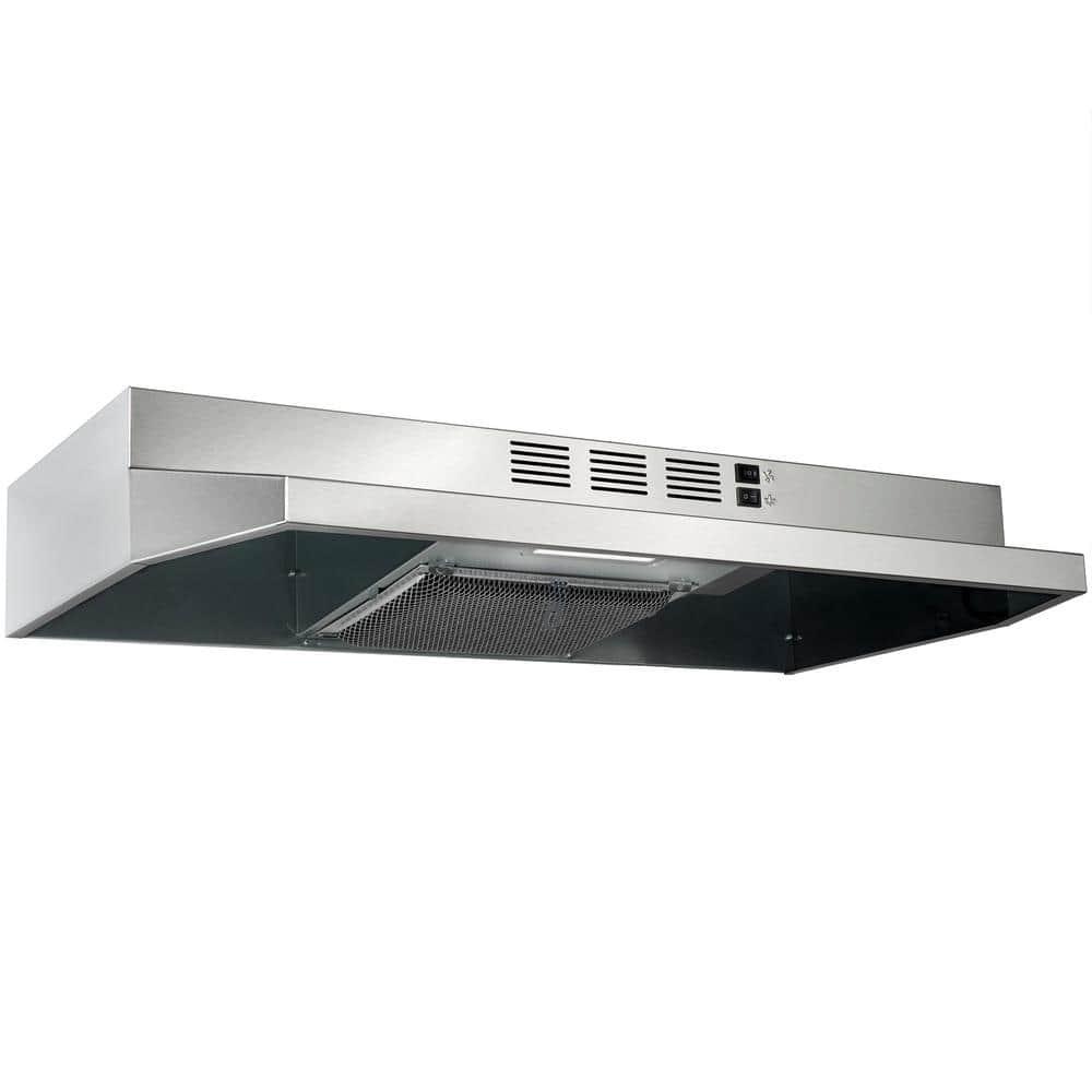 30-in Convertible Under Cabinet Range Hood 176CFM with Charcoal Filter in Stainless Steel