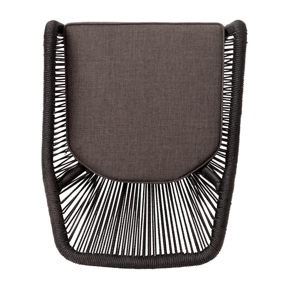 Black Aluminum Outdoor Dining Chair (Set of 2)