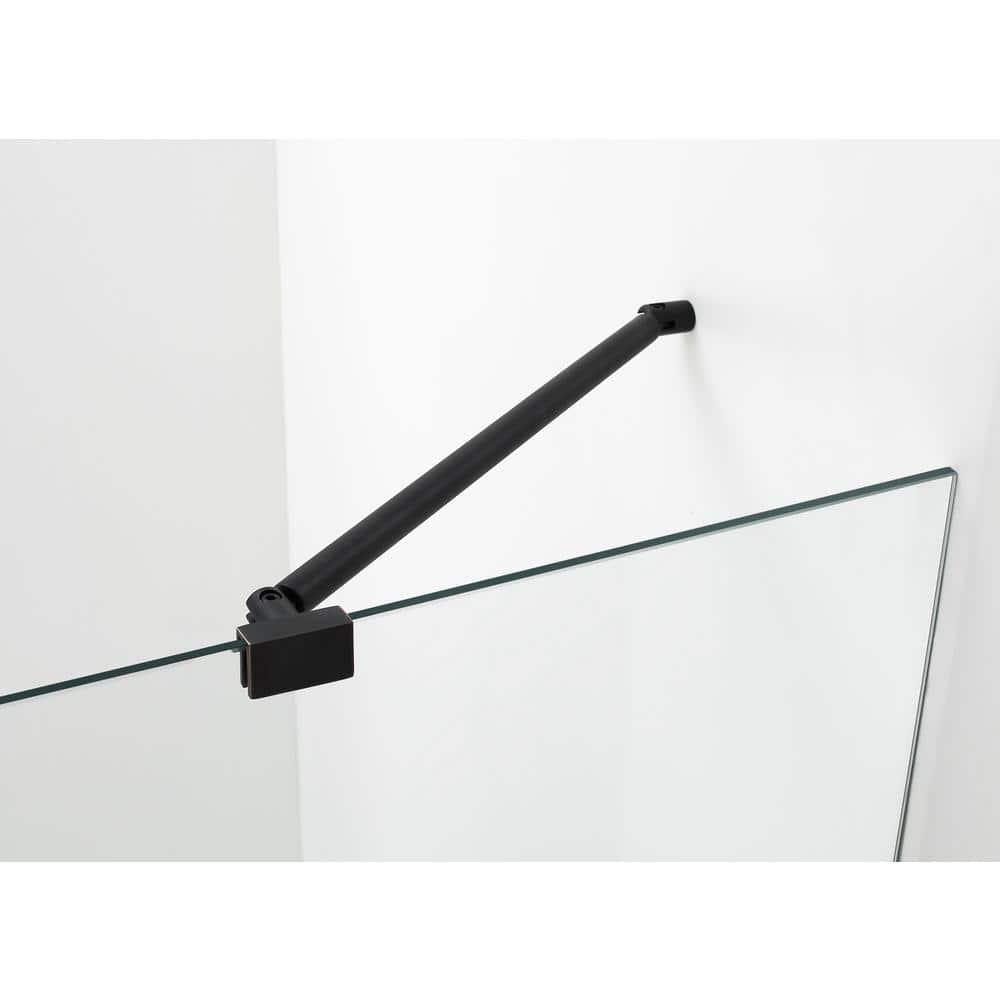 Aston Sdr965ez-5828-10 Belmore 72" High X 58" Wide Hinged Frameless Shower Door - Black