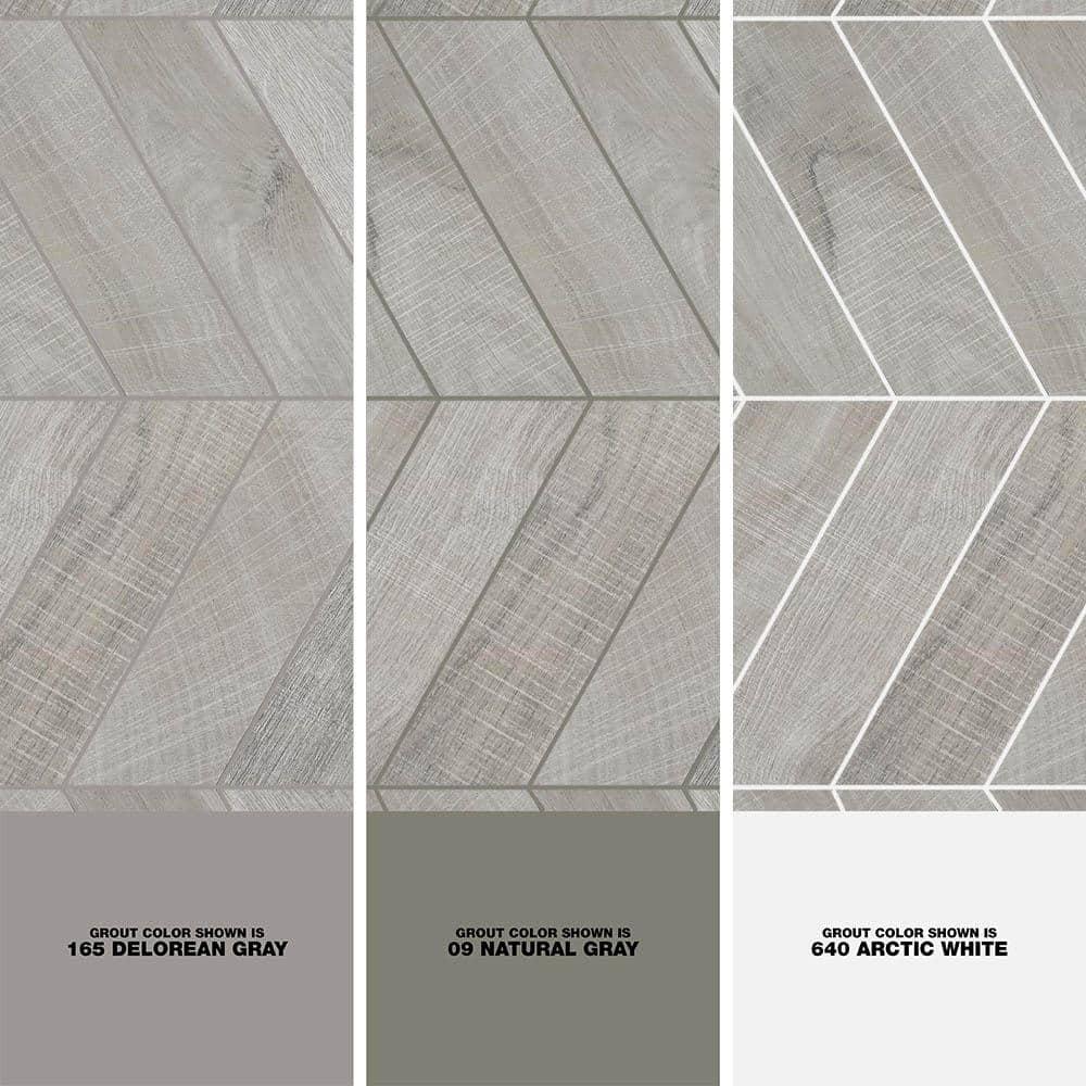 Chevron 24 in. x 48 in. Matte Porcelain Floor and Wall Tile (15.49 Sq. Ft. / Case)