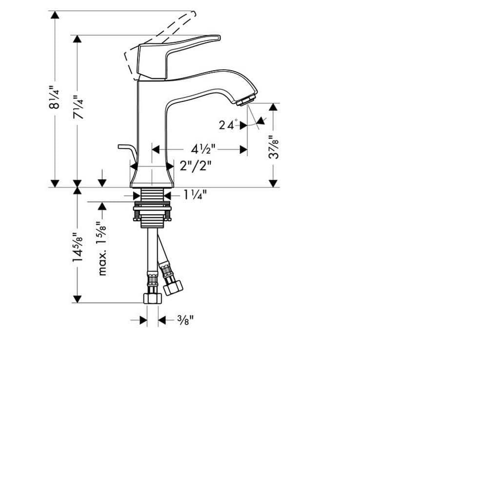 Metris C Single Hole Bathroom Faucet with Drain Assembly