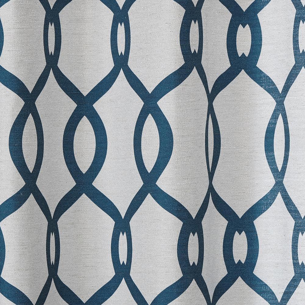 EXCLUSIVE HOME Kochi Light Filtering Linen Blend Grommet Top Curtain Panel Pair, 54"x84", Teal