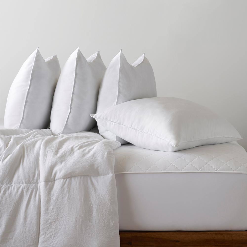 Ella Jayne Home Exquisite Hotel Soft Plush Gel Fiber Filled Allergy Resistant Stomach Sleeper Pillow (Set of 4)