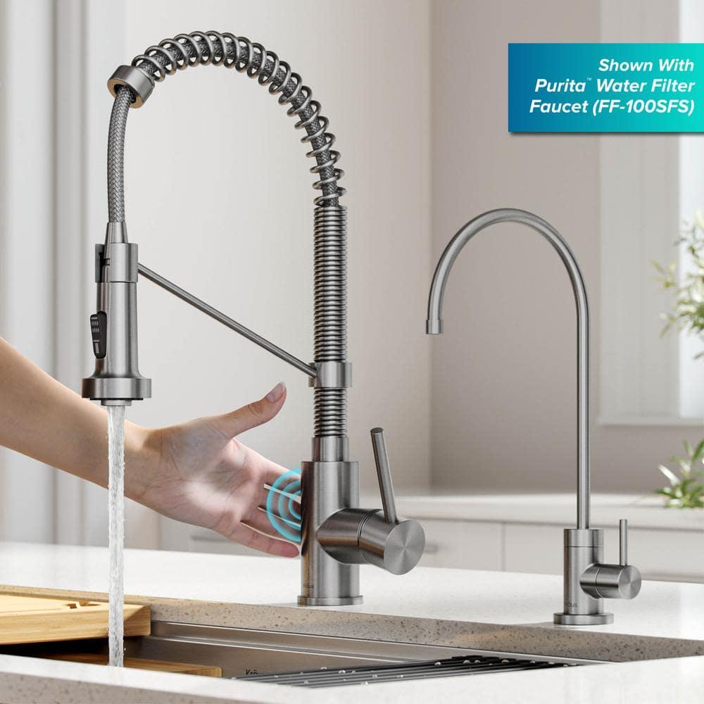 Kraus Bolden Touchless Sensor Commercial Style 2-Function Single Handle Pull-Down Kitchen Faucet