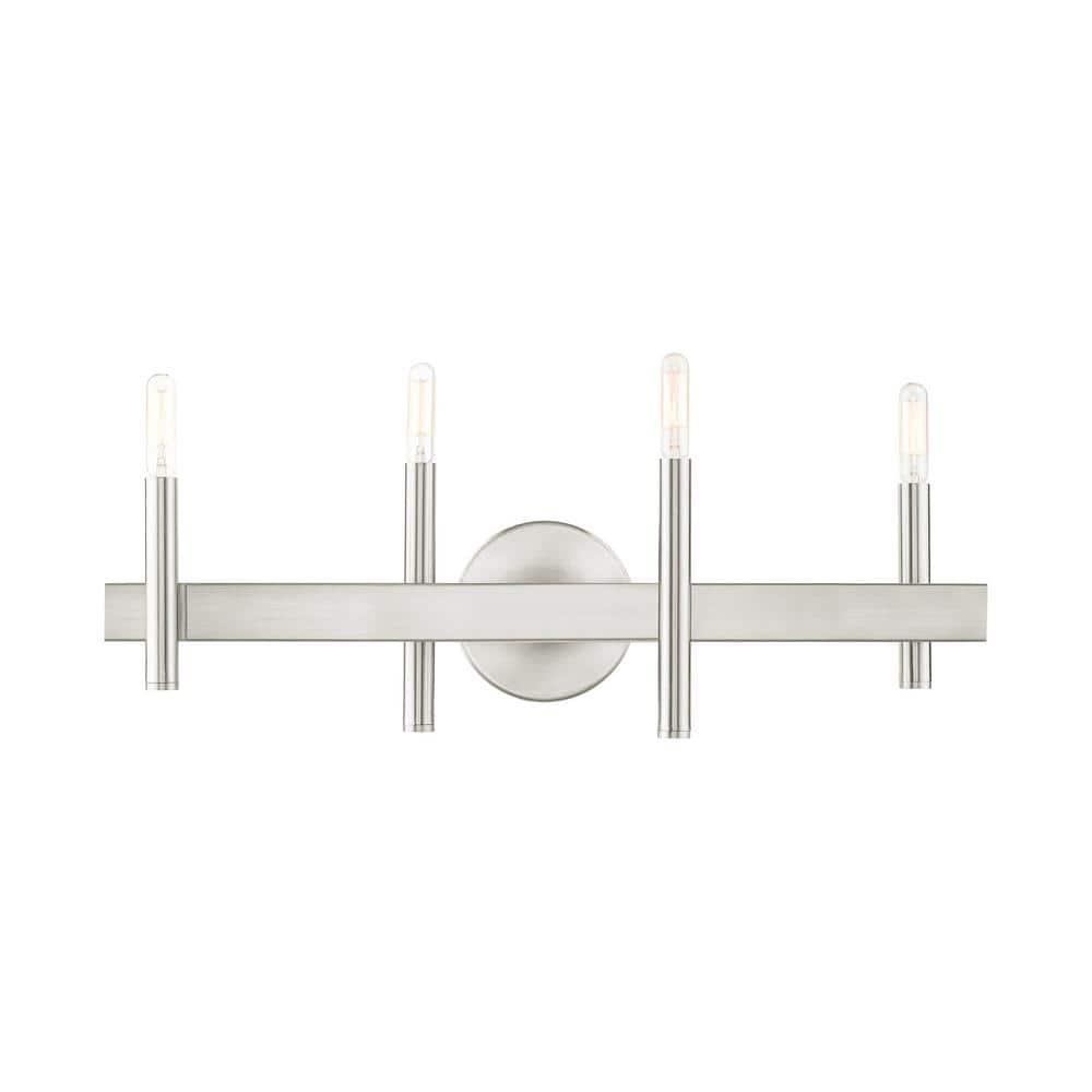 Livex Lighting Denmark 4 - Light Vanity in  Brushed Nickel