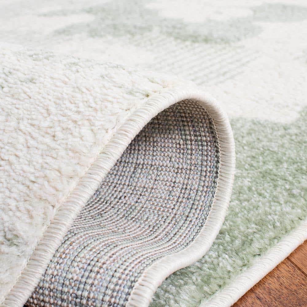 SAFAVIEH Adirondack Hortense Floral Runner Rug, Ivory/Green, 2'6" x 6'