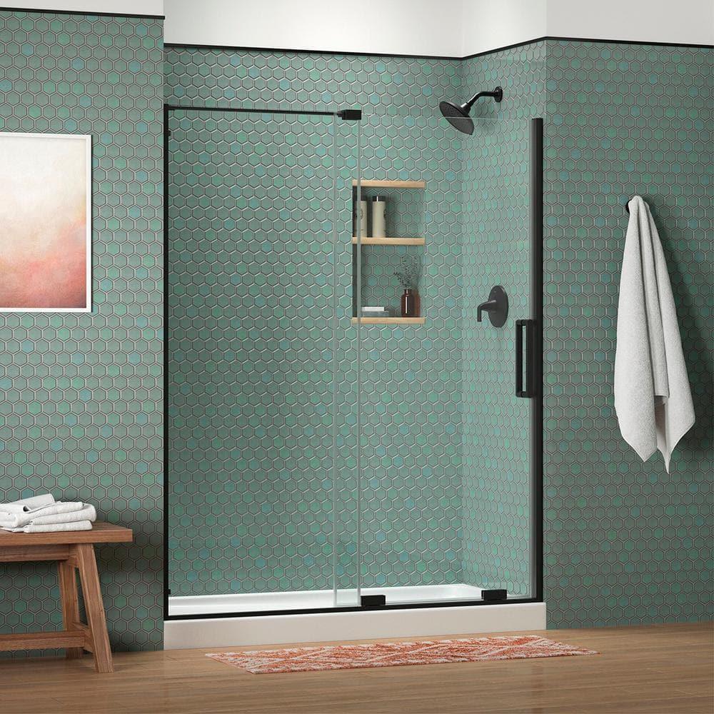 Echelon Sliding Shower Door, 71-3/4 In. H X 55-3/4 - 59-3/4 In. W, With 5/16 In. Thick Crystal Clear Glass