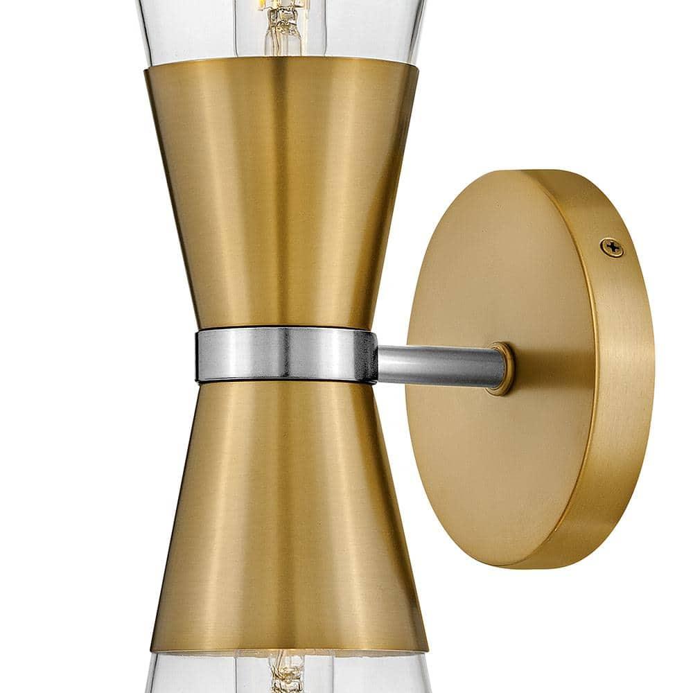 Lark Livie 2-Light Tall Angular Wall Sconce with On/Off Button