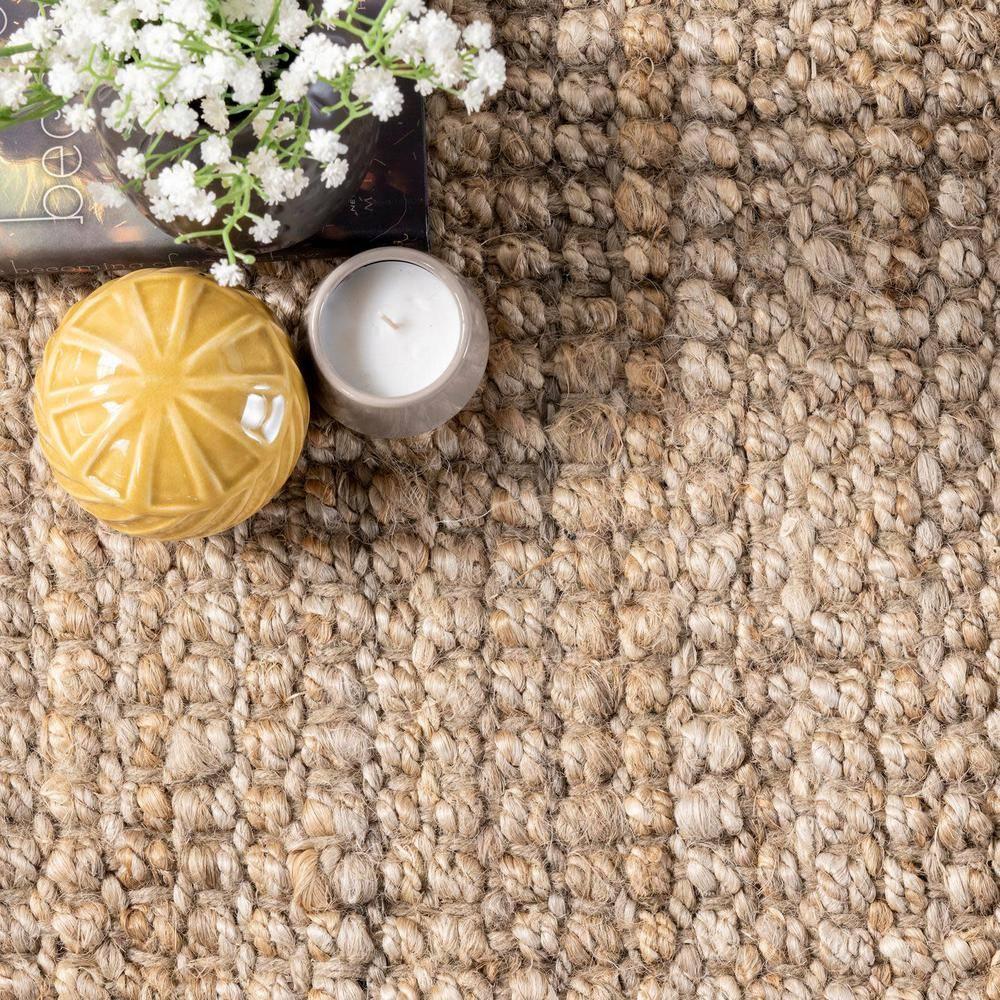 nuLOOM Daniela Chunky Jute Natural 6' x 9' Farmhouse Area Rug