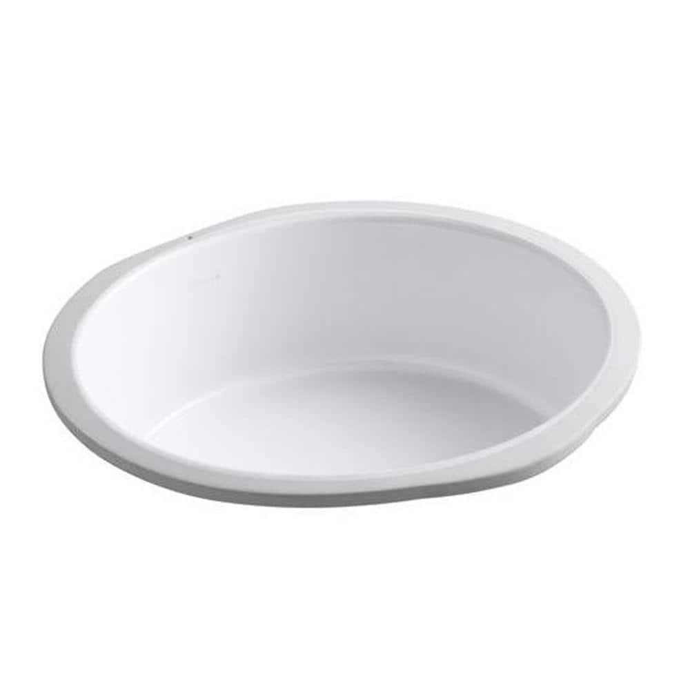 Verticyl Ceramic Vitreous China Circular Undermount Bathroom Sink with Overflow
