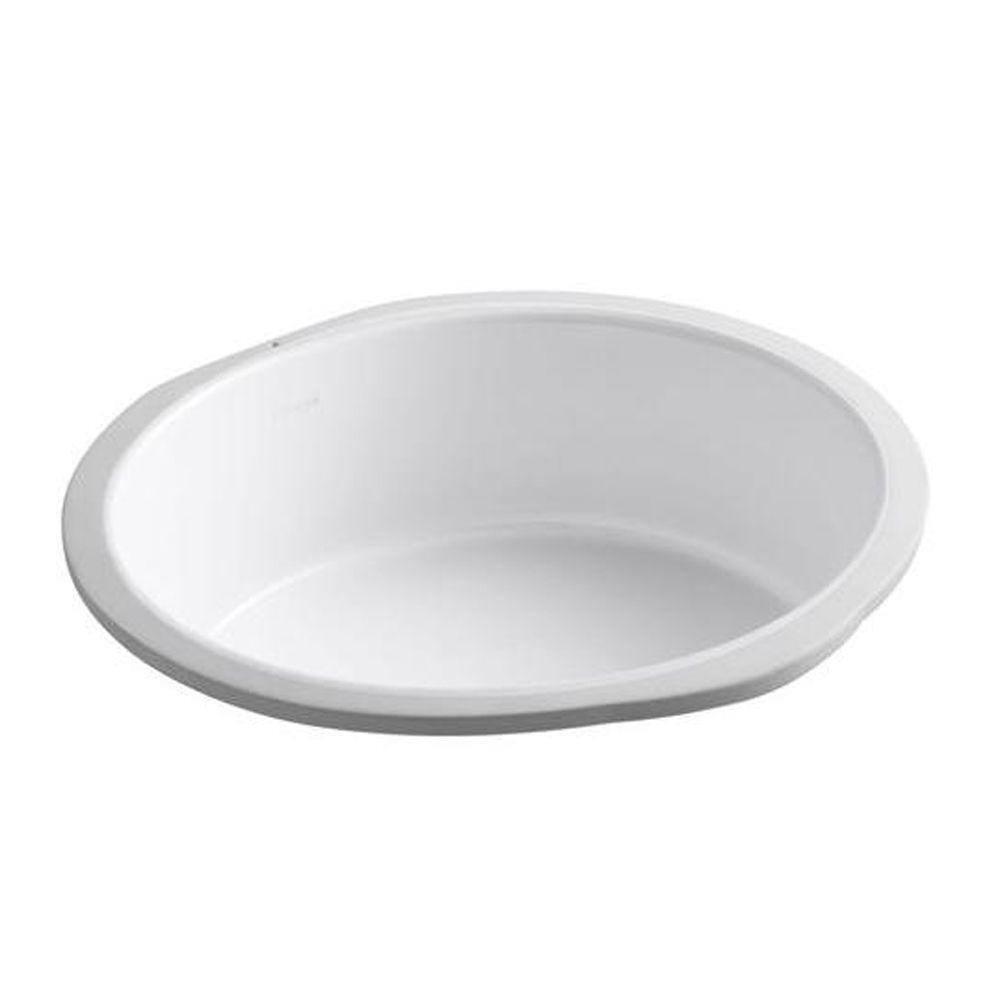 Verticyl Ceramic Vitreous China Circular Undermount Bathroom Sink with Overflow