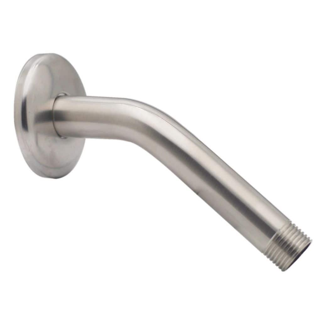 Westbrass 1/2" IPS x 6" Wall Mount Shower Arm with Sure Grip Flange D300-1-01