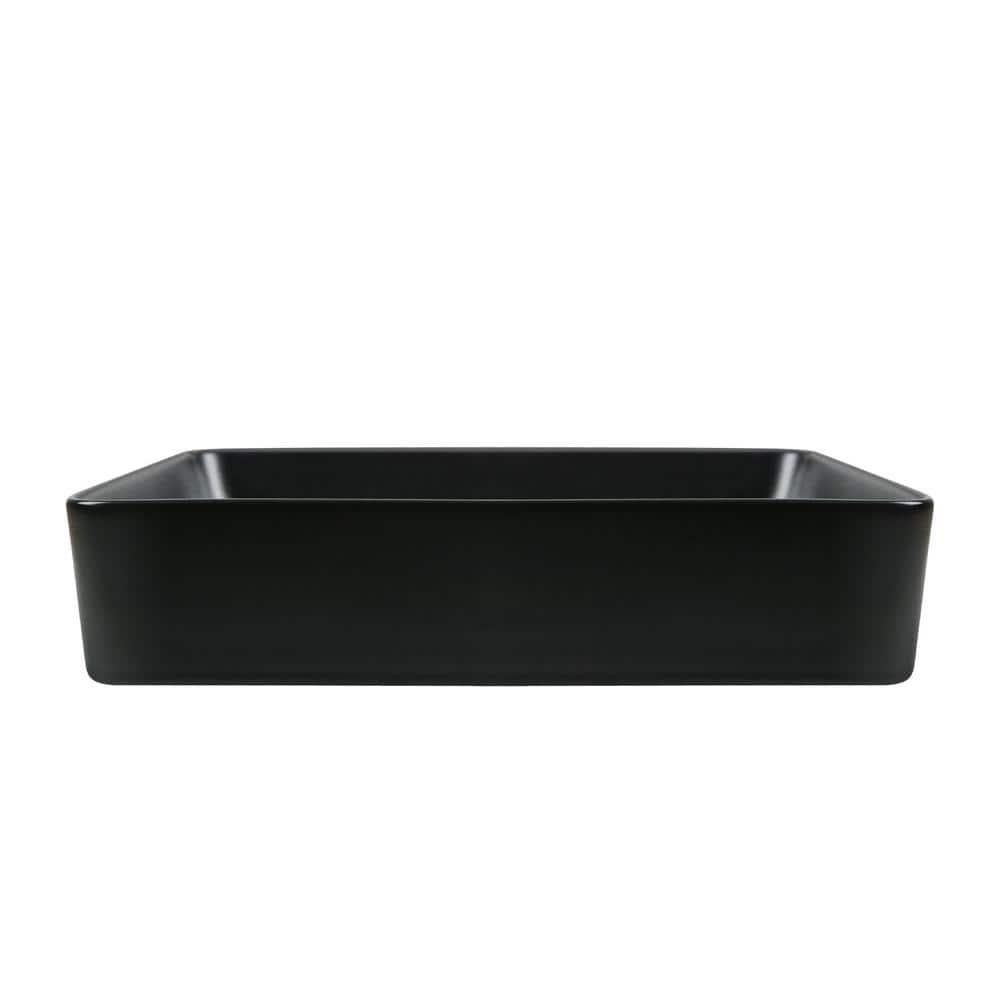Ally 20" x 13'' Rectangular Vitreous China Vessel Bathroom Sink