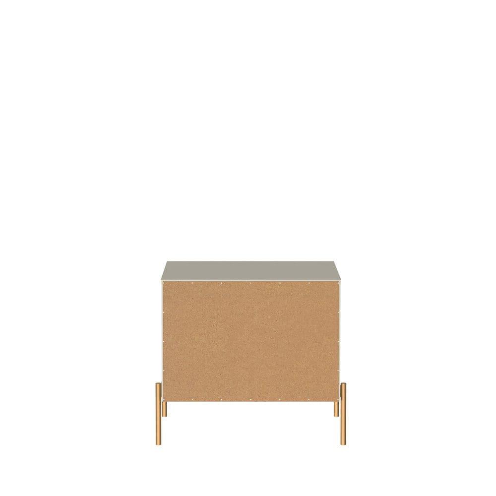 Set of 2 Jasper Drawer Nightstands Off White - Manhattan Comfort