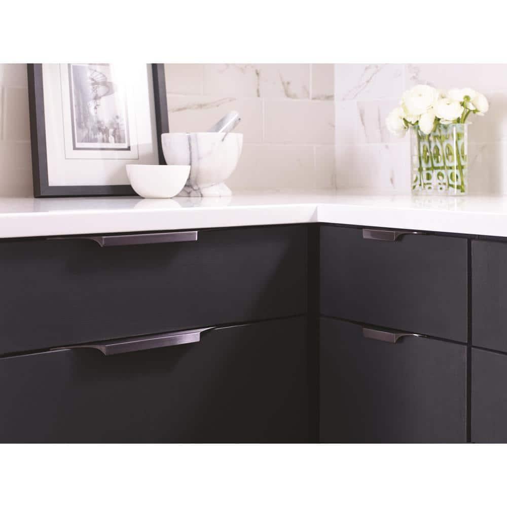 Polished Chrome Modern Cabinet Edge Pull with Mounting Hardware