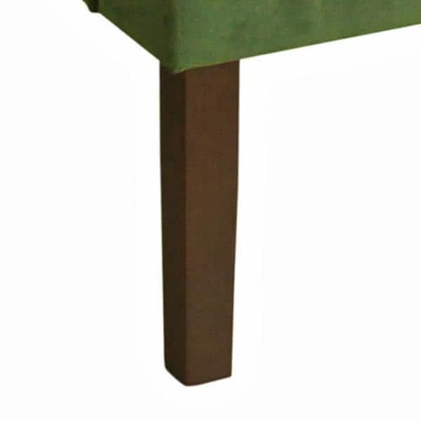 Velvet Swoop Armchair Forest Green - HomePop: Elegant Side Arms, Wood Legs, 250lb Capacity