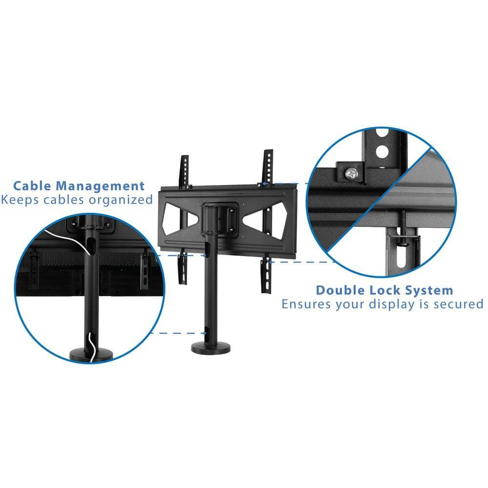 Mount-it Mount-It! Bolt Down TV Stand | Heavy Duty Swivel Table Top Desktop Mount For  32" - 55" VESA TVs