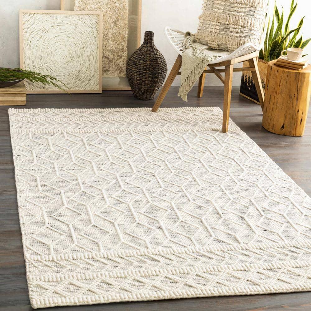 Hauteloom Rectangle Area Rug   White