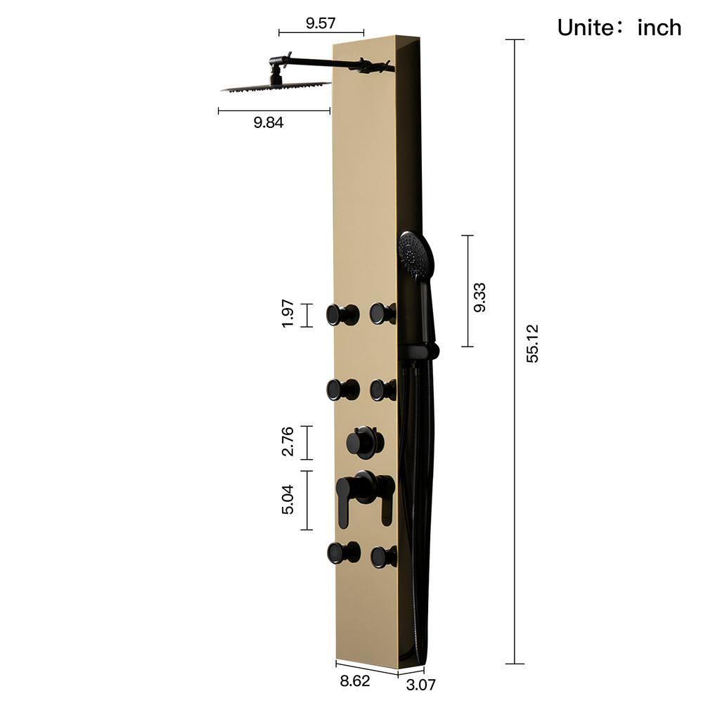 60.55'' Shower Panel with Adjustable Shower Head