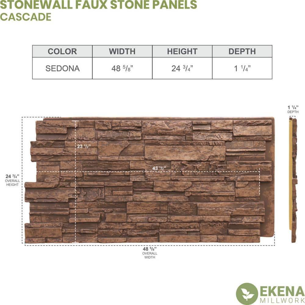 EverStone Cascade Faux Stone Panel