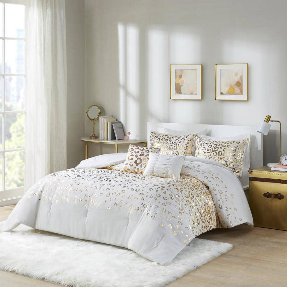 Lillie Metallic Animal Print Comforter Set