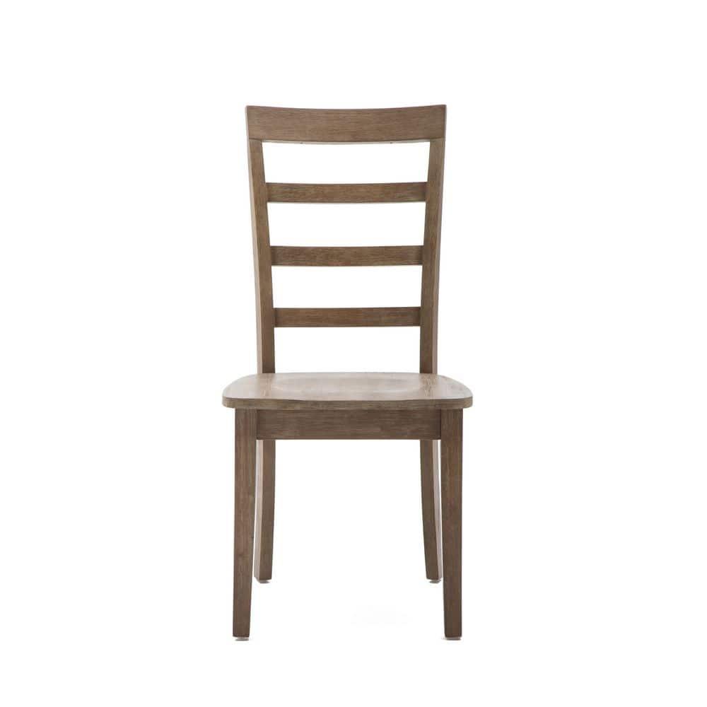 Set of 2 Boulder Dining Side Chairs Barnwood Wire Brush - Boraam: Rubberwood, Farmhouse Style, 300lbs Capacity