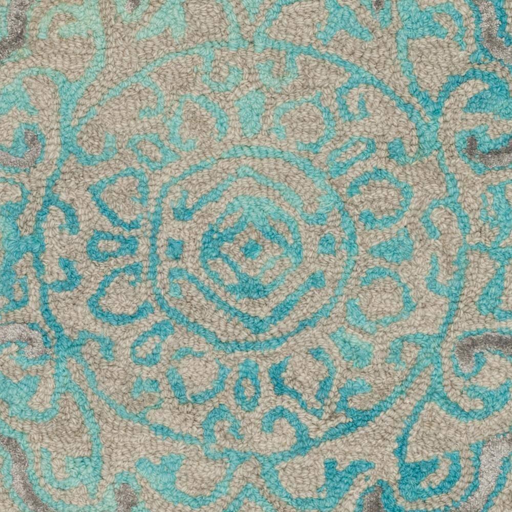 Dip Dye DDY510 Hand Tufted Indoor Accent Rug - Grey/Turquoise - 3'x5' - Safavieh