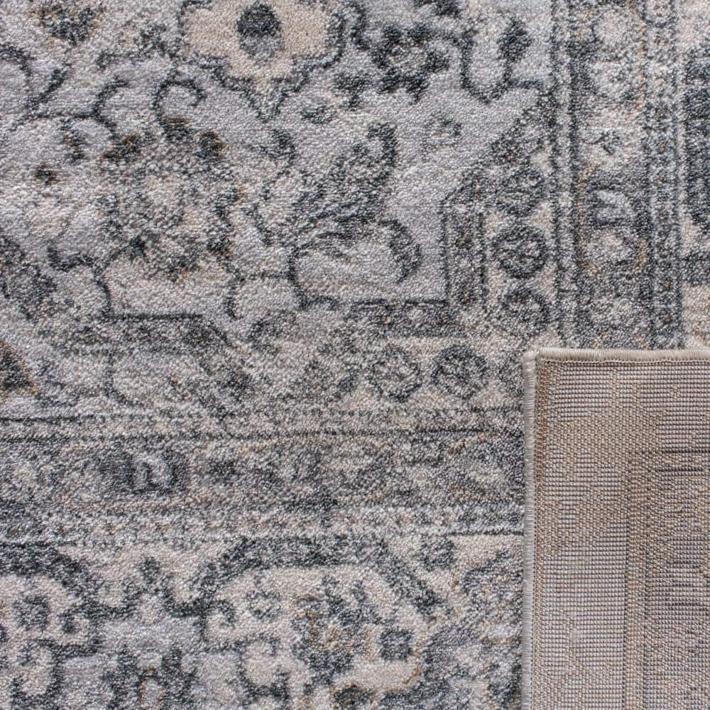 Isabella ISA916 Power Loomed Area Rug - Dark Grey/Cream - 9'x12' - Safavieh