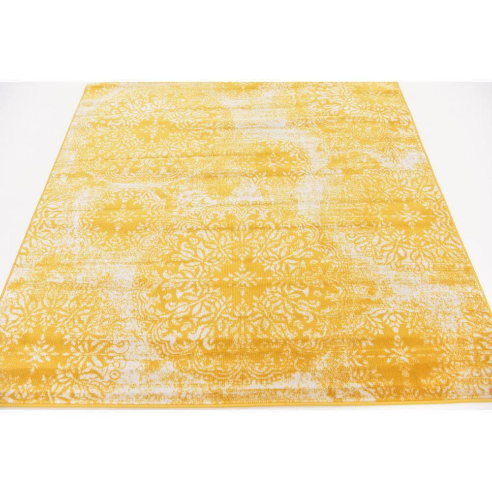 Unique Loom 6' 0 x 6' 0 Sofia Grand Yellow Area Rug
